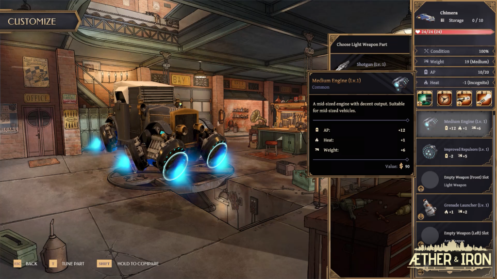 Aether & Iron. Screenshot Seismic Squirrel 